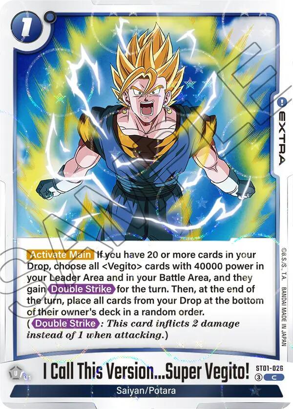 I Call This Version...Super Vegito! (Dragon Ball Pattern), Story Booster 01 ST01-026