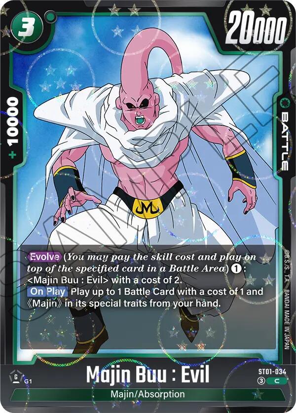Majin Buu : Evil - ST01-034 (Dragon Ball Pattern), Story Booster 01 ST01-034