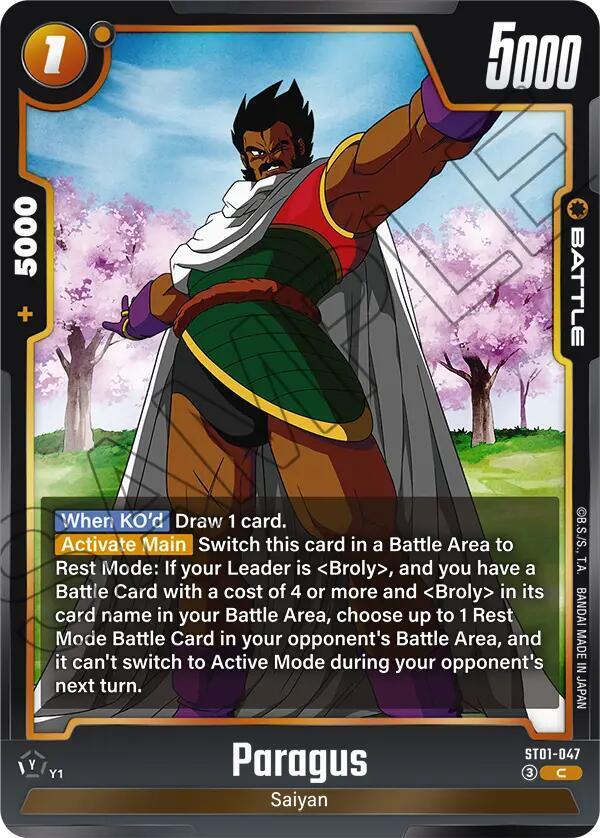 Paragus, Story Booster 01 ST01-047