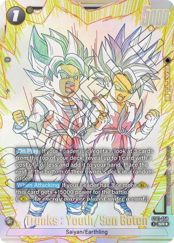 Trunks : Youth/Son Goten (Alternate Art), Story Booster 01 ST01-058