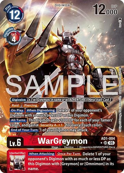 WarGreymon - AD1-004 (Alternate Art), Advanced Booster Digimon Generation AD1-004 SR
