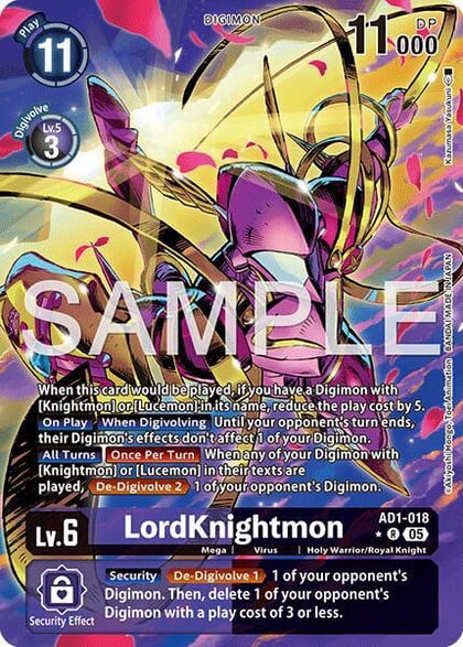 LordKnightmon - AD1-018 (Alternate Art), Advanced Booster Digimon Generation AD1-018 R