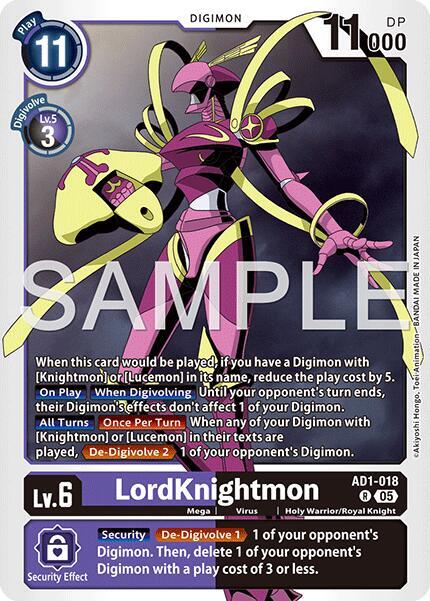 LordKnightmon - AD1-018, Advanced Booster Digimon Generation AD1-018 R