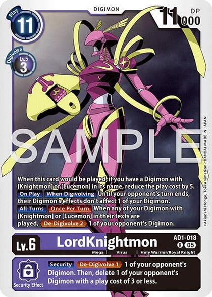 LordKnightmon - AD1-018, Advanced Booster Digimon Generation AD1-018 R