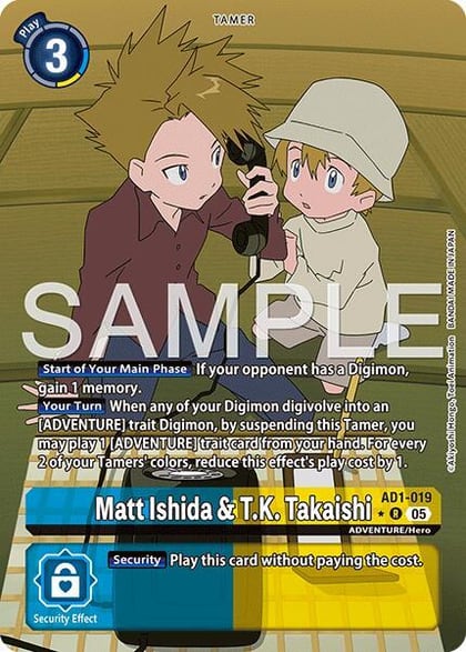 Matt Ishida & T.K. Takaishi (Alternate Art), Advanced Booster Digimon Generation AD1-019