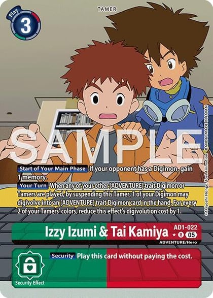 Izzy Izumi & Tai Kamiya (Alternate Art), Advanced Booster Digimon Generation AD1-022