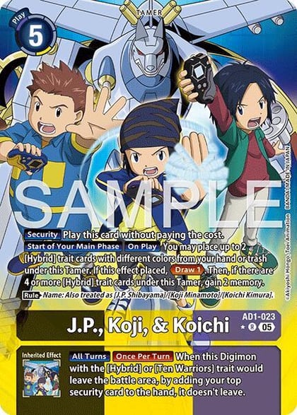 J.P., Koji, & Koichi (Alternate Art), Advanced Booster Digimon Generation AD1-023 R