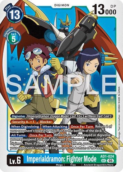 Imperialdramon: Fighter Mode - AD1-024, Advanced Booster Digimon Generation AD1-024 SEC