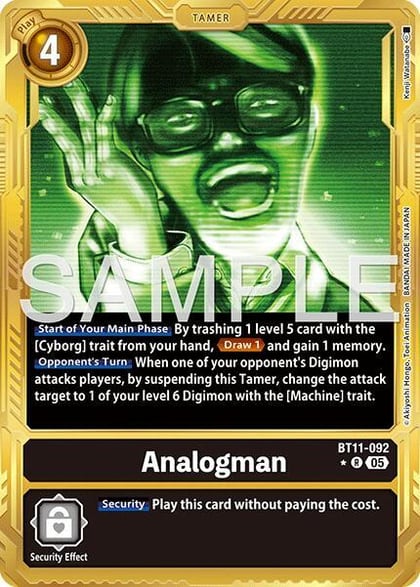 Analogman (Gold Border), Advanced Booster Digimon Generation BT11-092 R