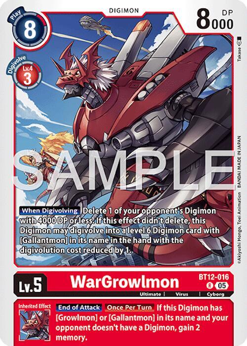 WarGrowlmon - BT12-016 (Reprint), Advanced Booster Digimon Generation BT12-016 R