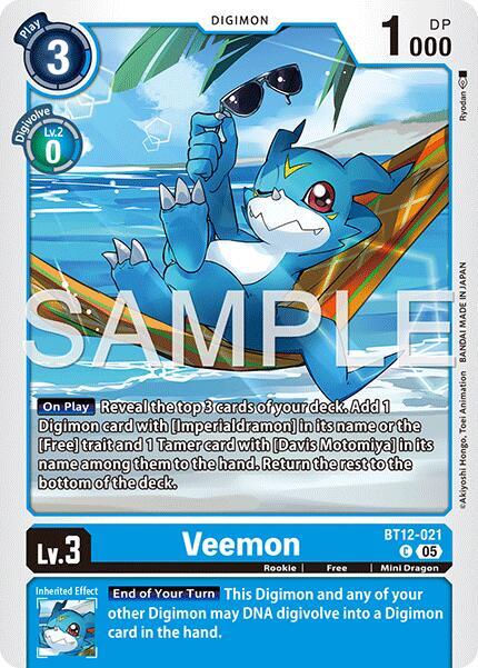 Veemon - BT12-021 (Reprint), Advanced Booster Digimon Generation BT12-021 C