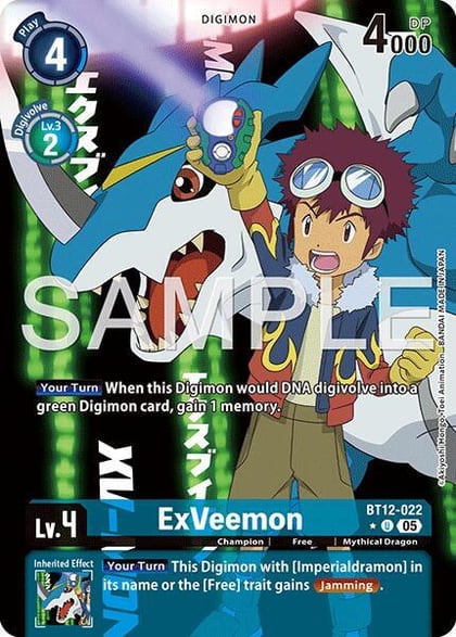 ExVeemon - BT12-022 (Alternate Art), Advanced Booster Digimon Generation BT12-022 U