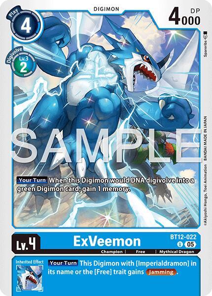 ExVeemon - BT12-022 (Reprint), Advanced Booster Digimon Generation BT12-022 U