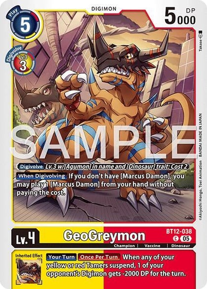 GeoGreymon - BT12-038 (Reprint), Advanced Booster Digimon Generation BT12-038 C