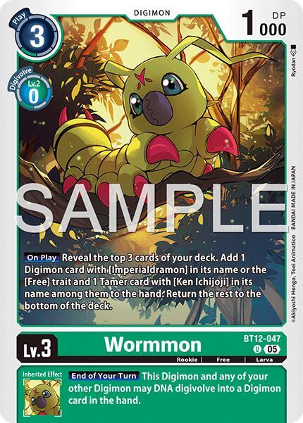 Wormmon - BT12-047 (Reprint), Advanced Booster Digimon Generation BT12-047 U