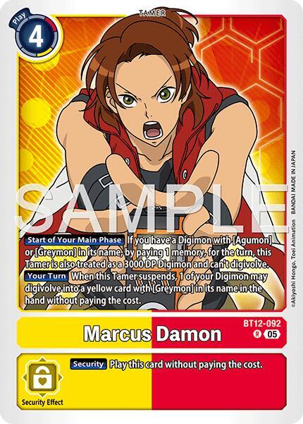 Marcus Damon - BT12-092 (Reprint), Advanced Booster Digimon Generation BT12-092 R