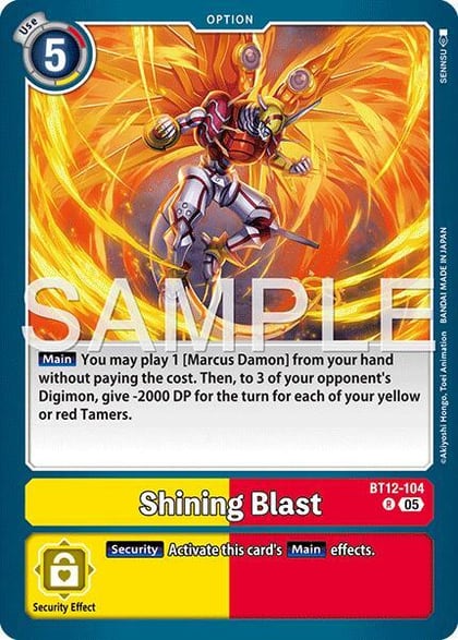Shining Blast (Reprint), Advanced Booster Digimon Generation BT12-104 R