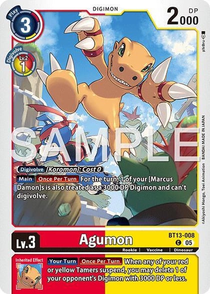 Agumon - BT13-008 (Reprint), Advanced Booster Digimon Generation BT13-008 C