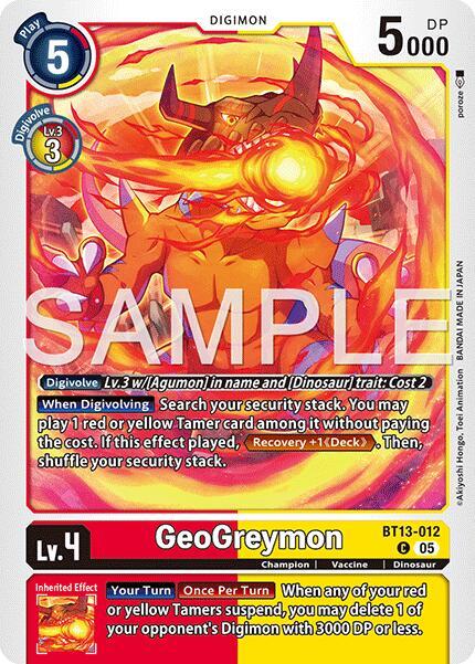 Geogreymon - BT13-012 (Reprint), Advanced Booster Digimon Generation BT13-012 C