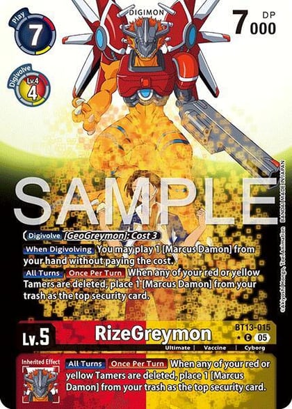 RizeGreymon - BT13-015 (Alternate Art), Advanced Booster Digimon Generation BT13-015 C