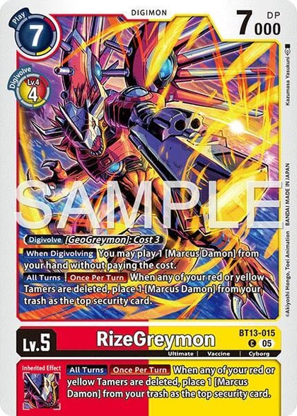 RizeGreymon - BT13-015 (Reprint), Advanced Booster Digimon Generation BT13-015 C
