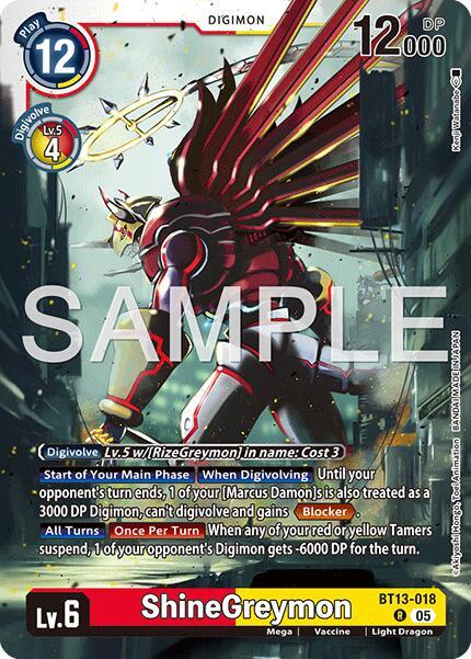 ShineGreymon - BT13-018 (Reprint), Advanced Booster Digimon Generation BT13-018 R