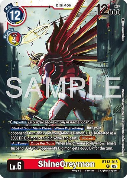 ShineGreymon - BT13-018 (Reprint), Advanced Booster Digimon Generation BT13-018 R