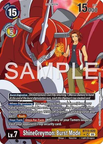 ShineGreymon: Burst Mode (Alternate Art), Advanced Booster Digimon Generation BT13-020 SR