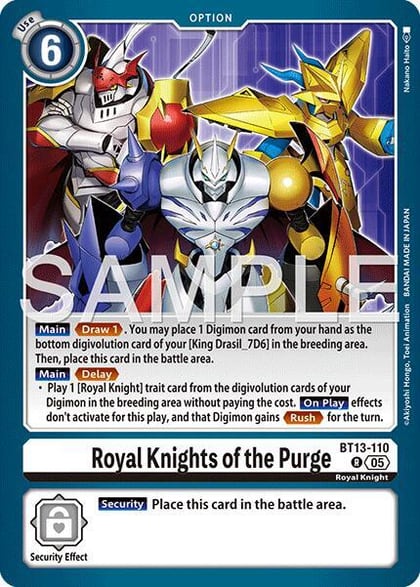 Royal Knights of the Purge (Reprint), Advanced Booster Digimon Generation BT13-110 R