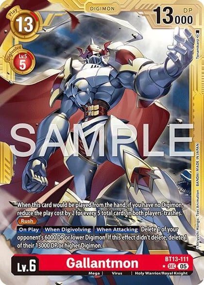 Gallantmon - BT13-111 (Gold Border), Advanced Booster Digimon Generation BT13-111 SEC
