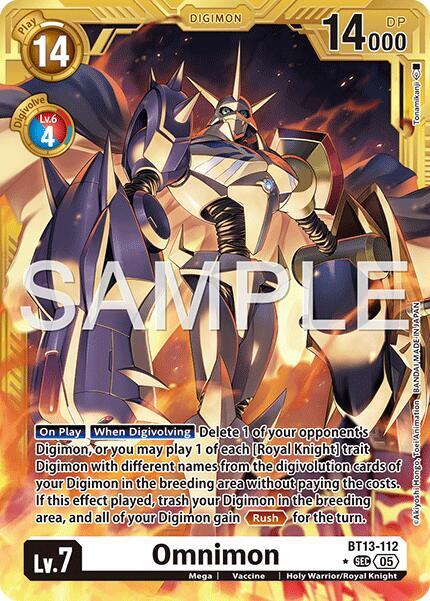 Omnimon - BT13-112 (Gold Border), Advanced Booster Digimon Generation BT13-112 SEC