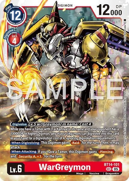 WarGreymon - BT14-101 (Reprint), Advanced Booster Digimon Generation BT14-101 SEC