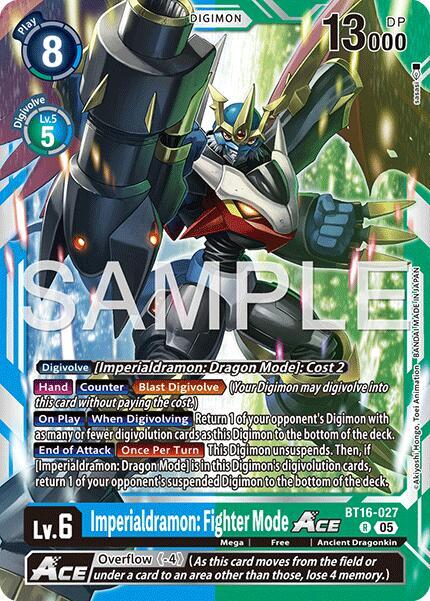 Imperialdramon: Fighter Mode ACE - BT16-027 (Reprint), Advanced Booster Digimon Generation BT16-027 R