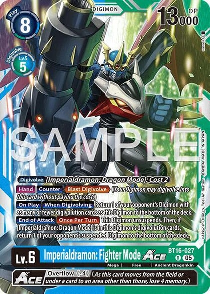 Imperialdramon: Fighter Mode ACE - BT16-027 (Reprint), Advanced Booster Digimon Generation BT16-027 R