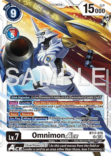 Omnimon ACE (Reprint), Advanced Booster Digimon Generation BT17-078 SR