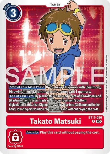 Takato Matsuki - BT17-080 (Reprint), Advanced Booster Digimon Generation BT17-080 R