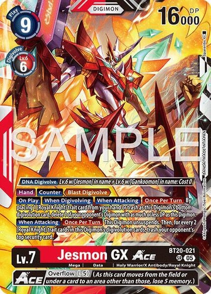 Jesmon GX ACE (Reprint), Advanced Booster Digimon Generation BT20-021 SR