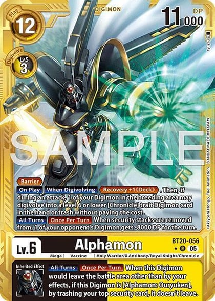 Alphamon (Gold Border), Advanced Booster Digimon Generation BT20-056 R