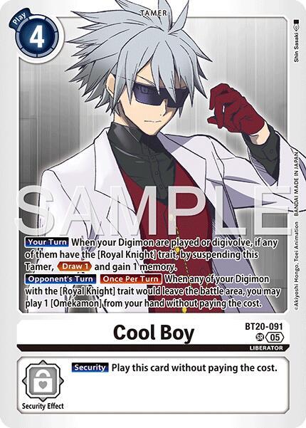 Cool Boy - BT20-091 (Reprint), Advanced Booster Digimon Generation BT20-091 SR