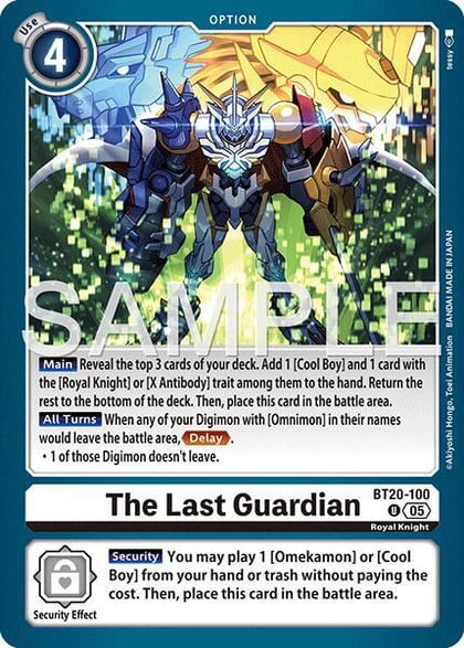 The Last Guardian (Reprint), Advanced Booster Digimon Generation BT20-100 U