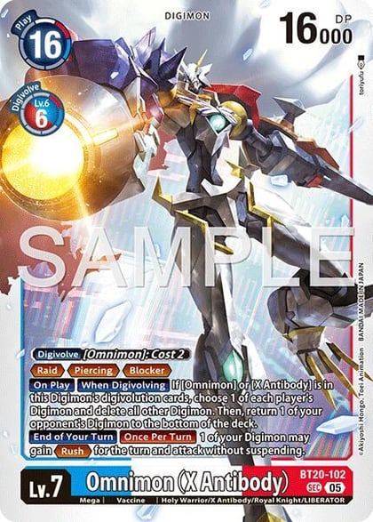 Omnimon (X Antibody) (Reprint), Advanced Booster Digimon Generation BT20-102 SEC