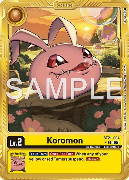 Koromon - BT21-004 (Gold Border), Advanced Booster Digimon Generation BT21-004 C