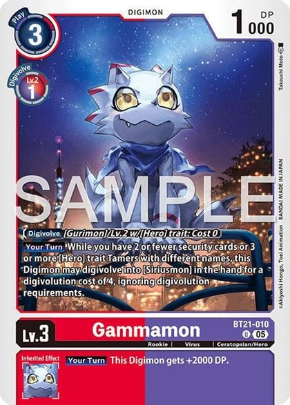 Gammamon - BT21-010 (Reprint), Advanced Booster Digimon Generation BT21-010 U