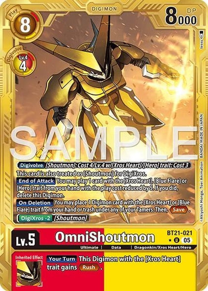OmniShoutmon (Gold Border), Advanced Booster Digimon Generation BT21-021 U