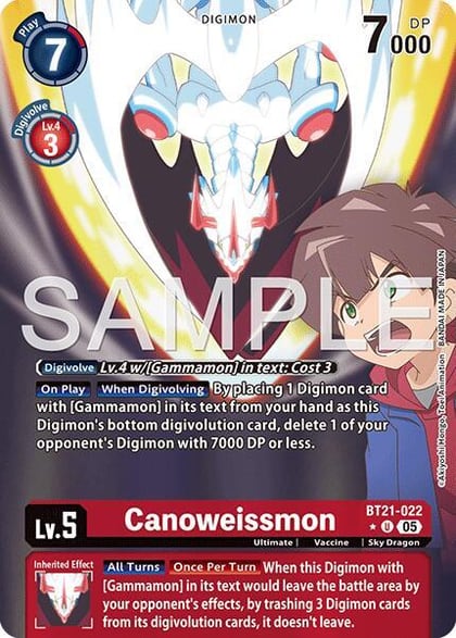 Canoweissmon (Alternate Art), Advanced Booster Digimon Generation BT21-022 U