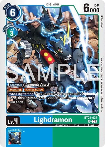 Lighdramon (Reprint), Advanced Booster Digimon Generation BT21-037 U