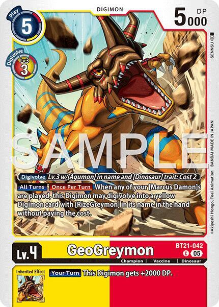 GeoGreymon - BT21-042 (Reprint), Advanced Booster Digimon Generation BT21-042 C