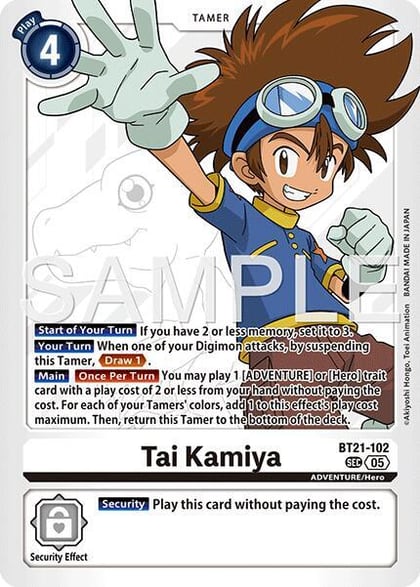 Tai Kamiya - BT21-102 (Reprint), Advanced Booster Digimon Generation BT21-102 SEC