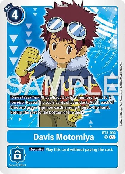 Davis Motomiya (Reprint), Advanced Booster Digimon Generation BT3-093 R