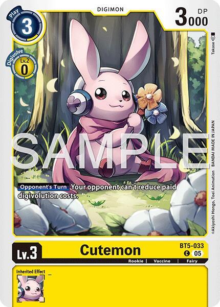 Cutemon (Reprint), Advanced Booster Digimon Generation BT5-033 C